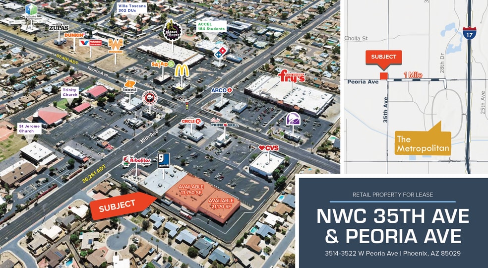 3514-3522 W Peoria Ave, Phoenix, AZ for lease - Building Photo - Image 1 of 10