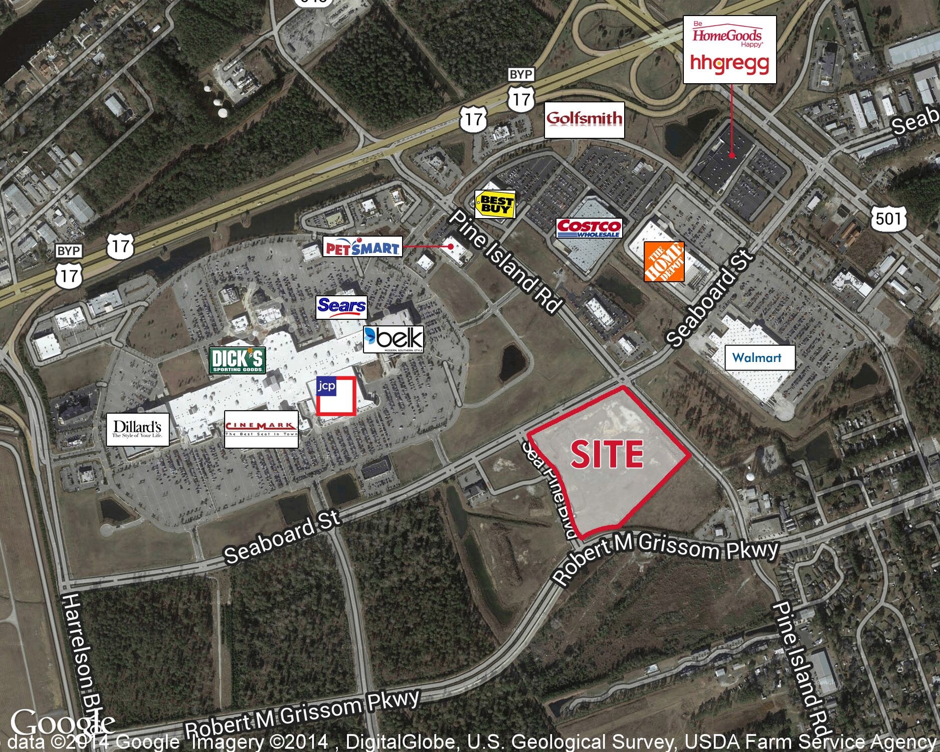 Seaboard St, Myrtle Beach, SC for sale Aerial- Image 1 of 1