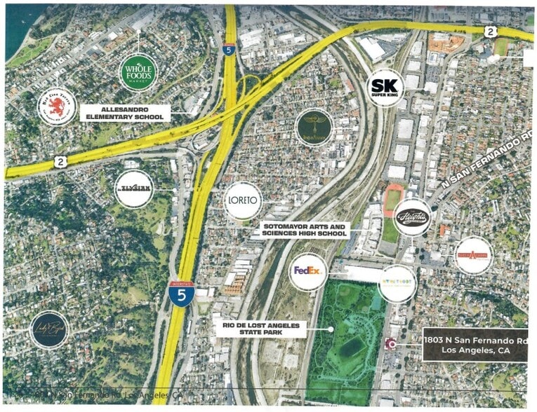 1803 N San Fernando Rd, Los Angeles, CA for sale - Aerial - Image 2 of 16