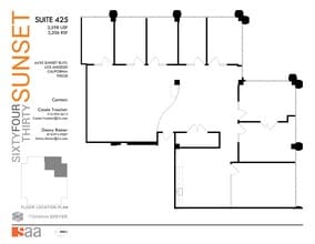 6430 W Sunset Blvd, Los Angeles, CA for lease Floor Plan- Image 1 of 1
