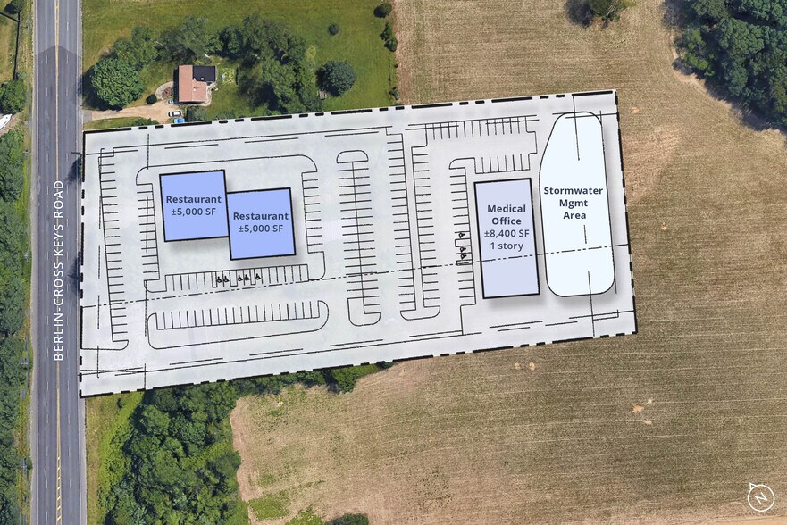 460-470 Berlin Cross Keys Rd, Williamstown, NJ for lease - Site Plan - Image 2 of 2