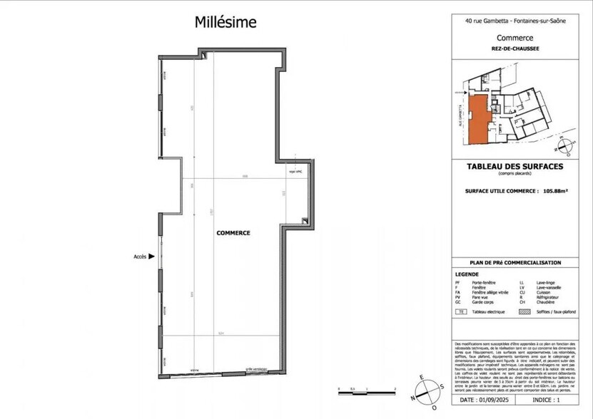 Retail in Fontaines-sur-Saône for sale - Floor Plan - Image 2 of 2
