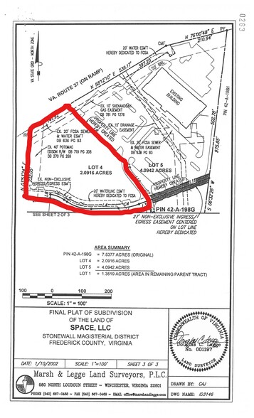 0 Exeter -1, Winchester, VA for sale - Plat Map - Image 2 of 2