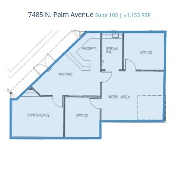 7475 N Palm Ave, Fresno, CA for lease Floor Plan- Image 1 of 1