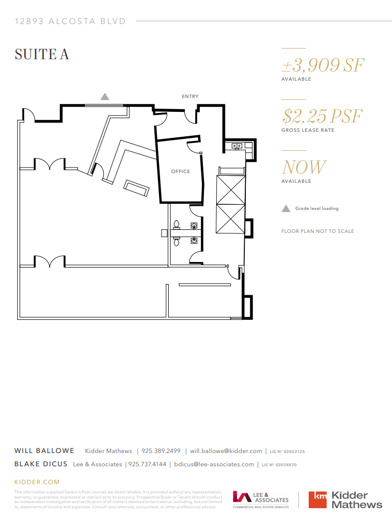 12893 Alcosta Blvd, San Ramon, CA for lease Floor Plan- Image 1 of 1