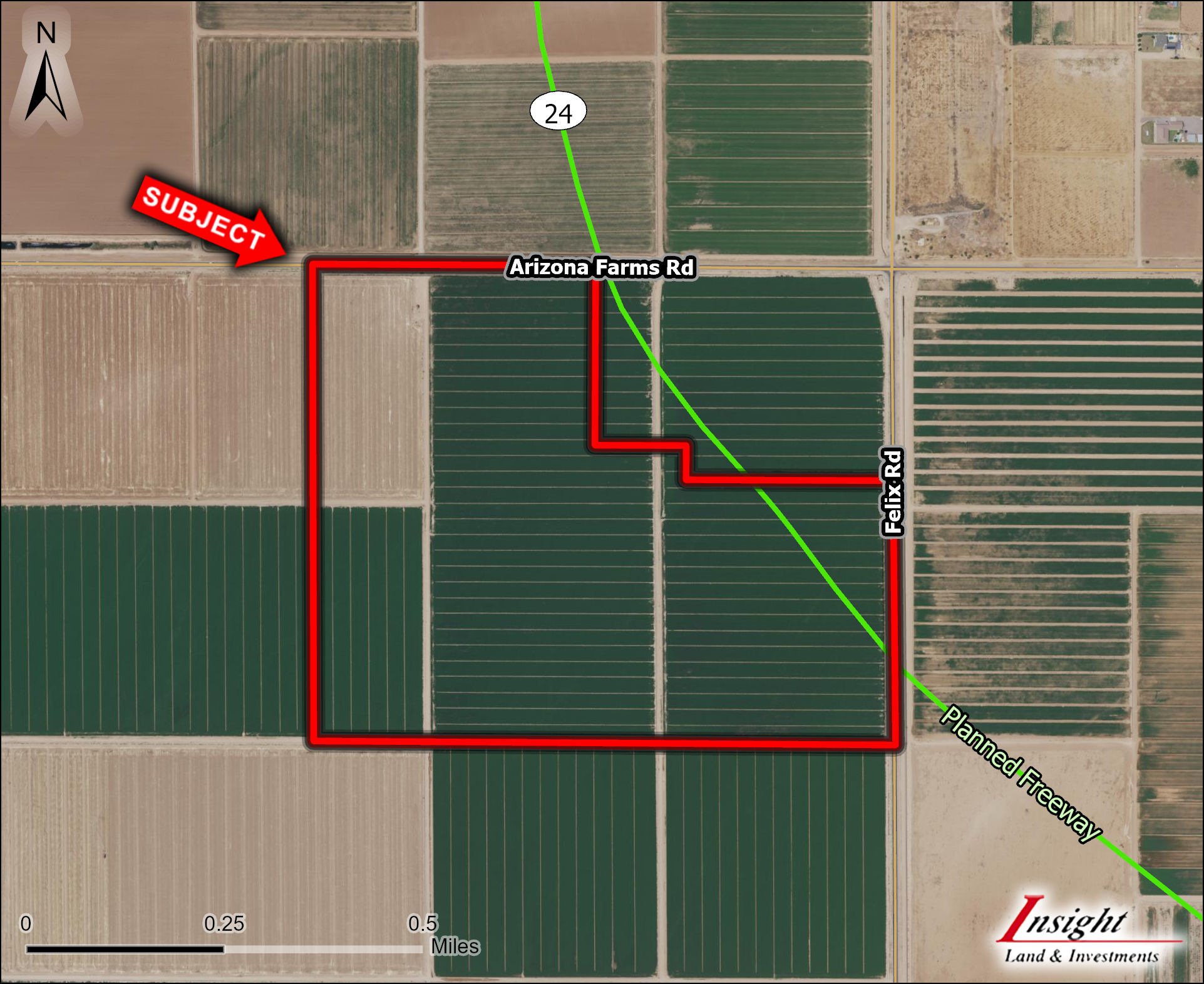 SW Arizona Farms Rd & Felix Rd, Florence, AZ for sale Aerial- Image 1 of 1