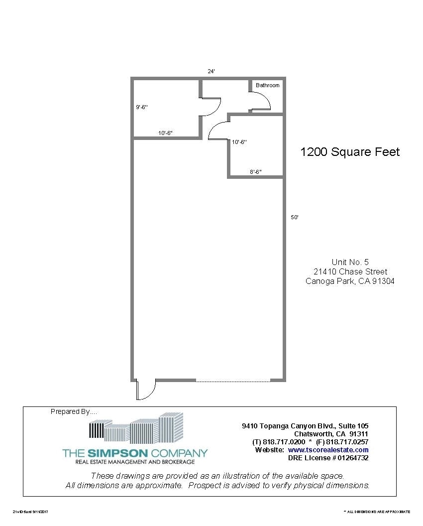 21410-21420 Chase St, Canoga Park, CA for lease Floor Plan- Image 1 of 1