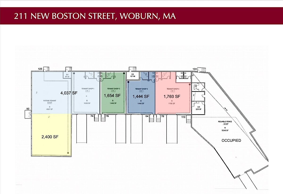211 New Boston St, Woburn, MA for lease Floor Plan- Image 1 of 4