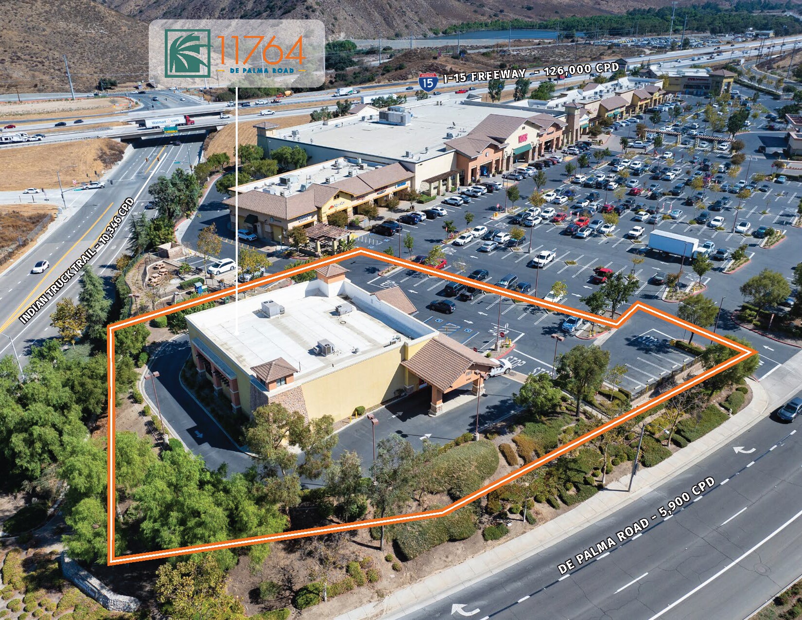 11764 De Palma Rd, Corona, CA for lease Aerial- Image 1 of 5