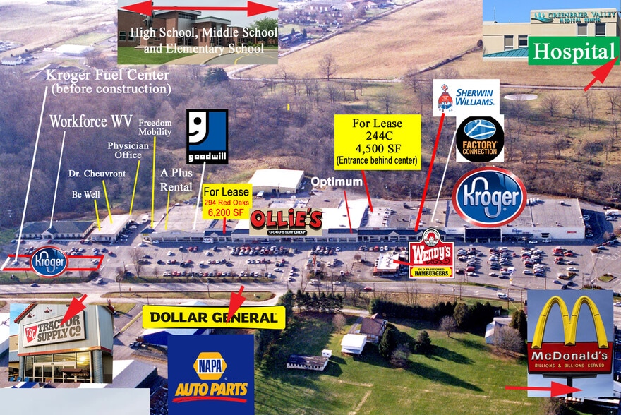 252 Red Oaks Shopping Ctr, Lewisburg, WV for lease - Building Photo - Image 2 of 3