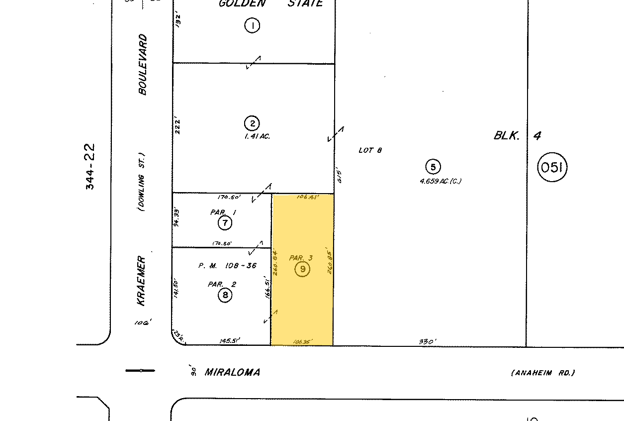 3111 E Miraloma Ave, Anaheim, CA for sale Plat Map- Image 1 of 1