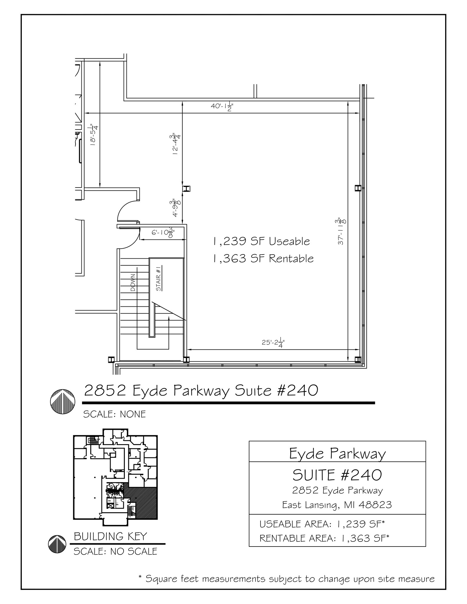 2852 Eyde Pky, East Lansing, MI for lease Site Plan- Image 1 of 1