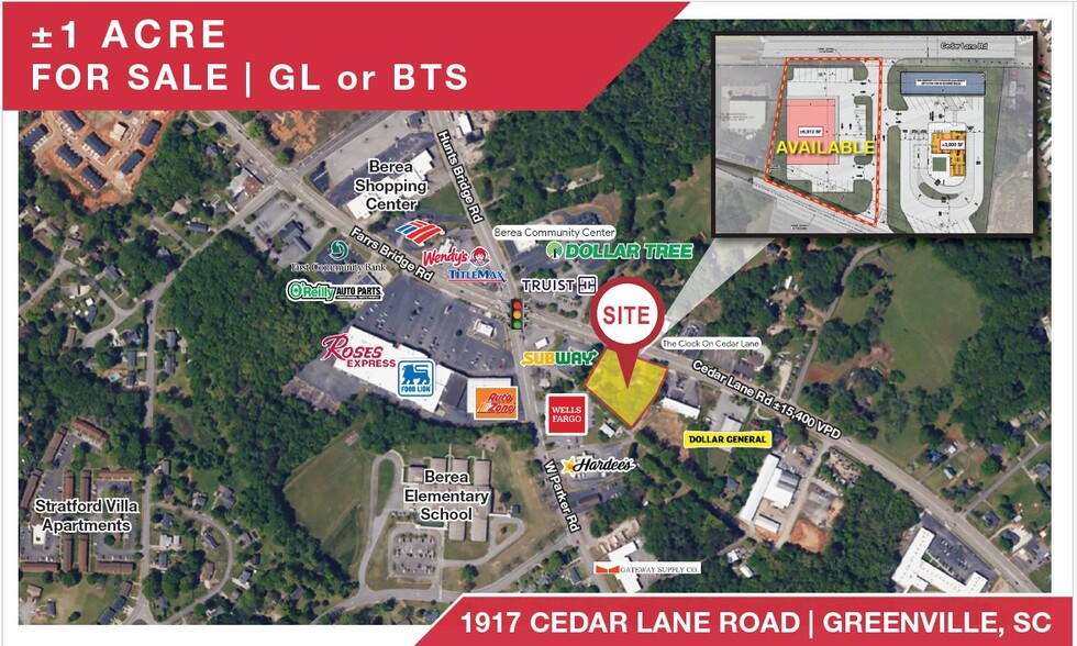 1917 Cedar Lane, Greenville, SC for lease - Building Photo - Image 1 of 3