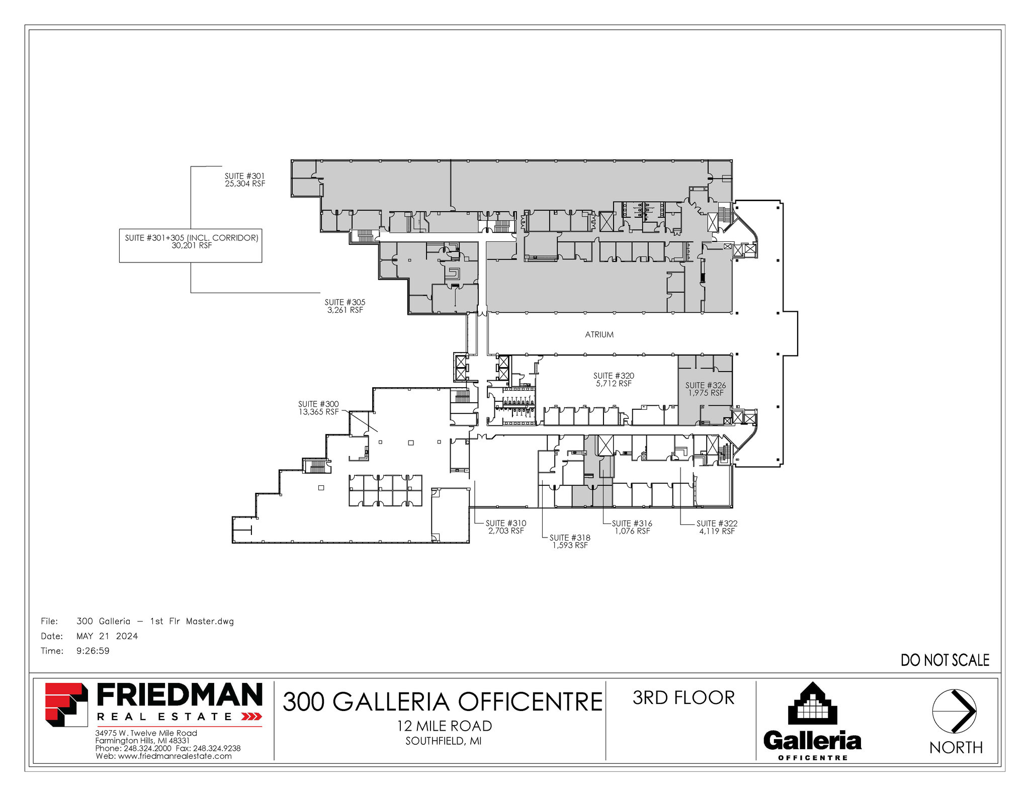 300 Galleria Officentre, Southfield, MI for lease Floor Plan- Image 1 of 1