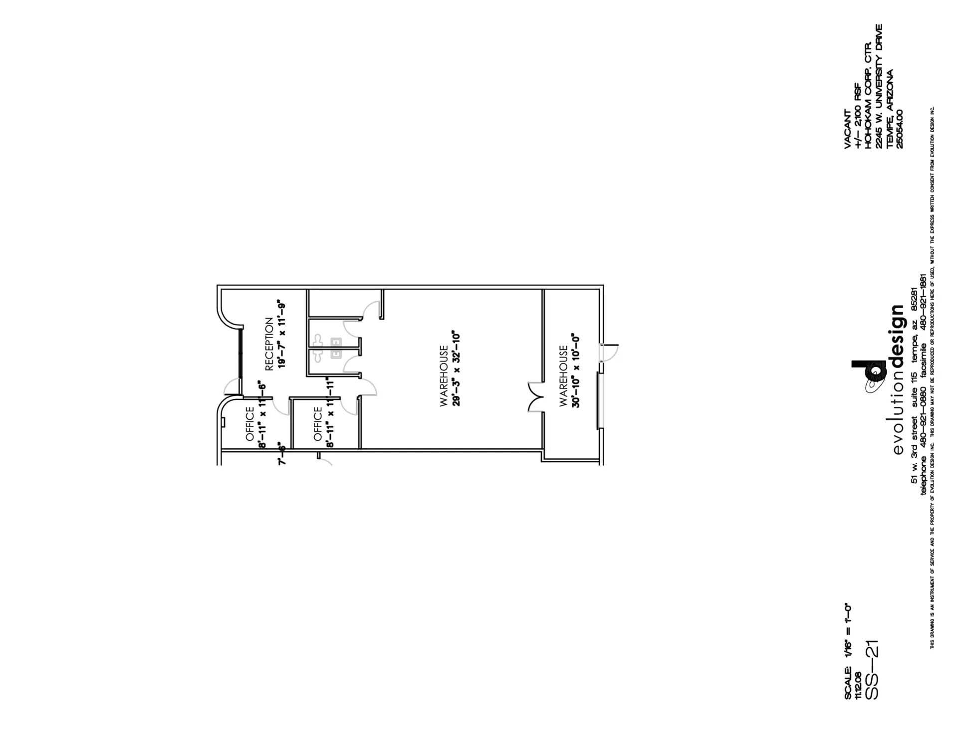 2245 W University Dr, Tempe, AZ for lease Floor Plan- Image 1 of 1