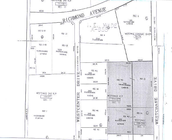 3630-3668 Westchase Dr, Houston, TX for lease - Plat Map - Image 2 of 16