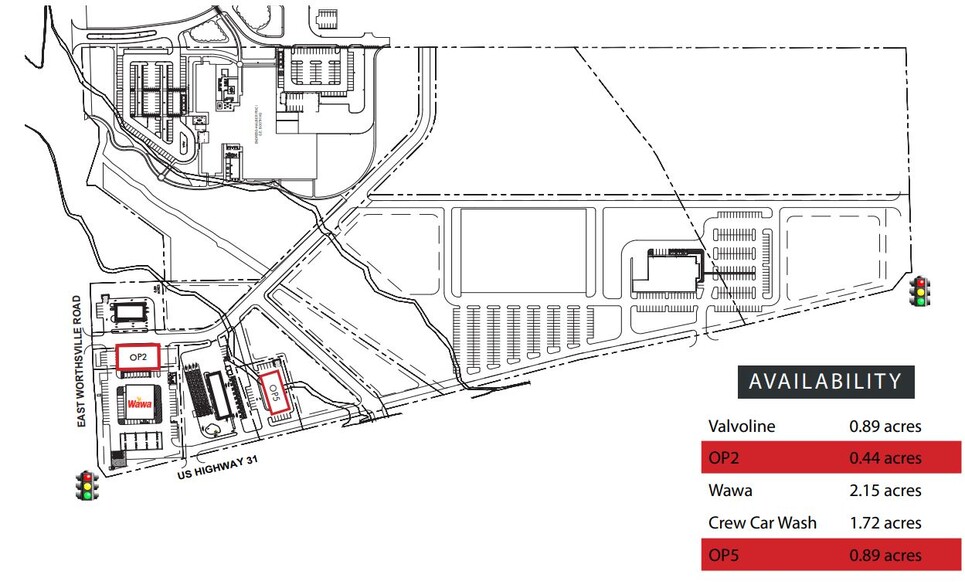 U.S. 31 and Worthsville Road, Greenwood, IN for lease - Site Plan - Image 2 of 2