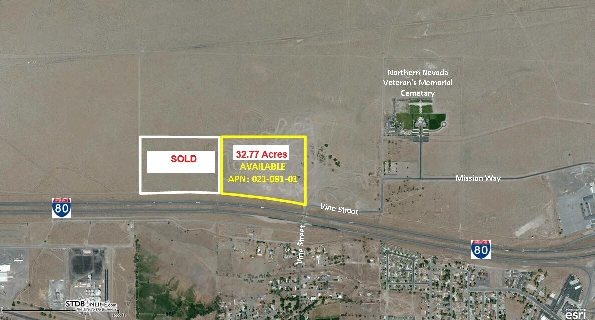 Interstate 80, Fernley, NV for sale Aerial- Image 1 of 1