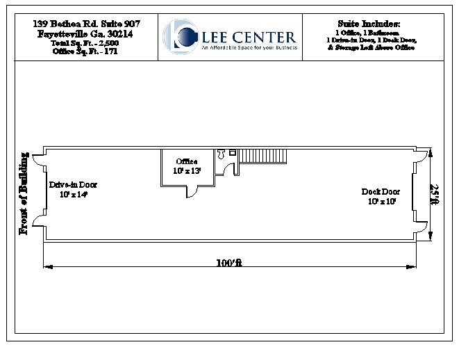 139 Bethea Rd, Fayetteville, GA for lease - Floor Plan - Image 3 of 5