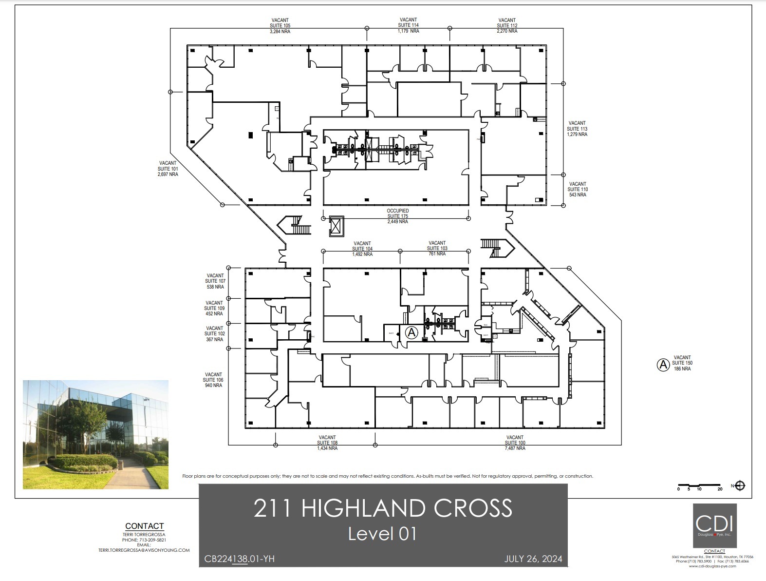 211 Highland Cross Dr, Houston, TX for lease Floor Plan- Image 1 of 1