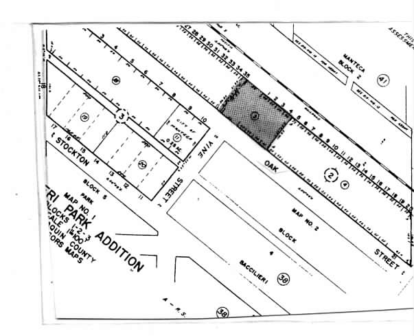 211 Oak St, Manteca, CA for sale - Plat Map - Image 2 of 6