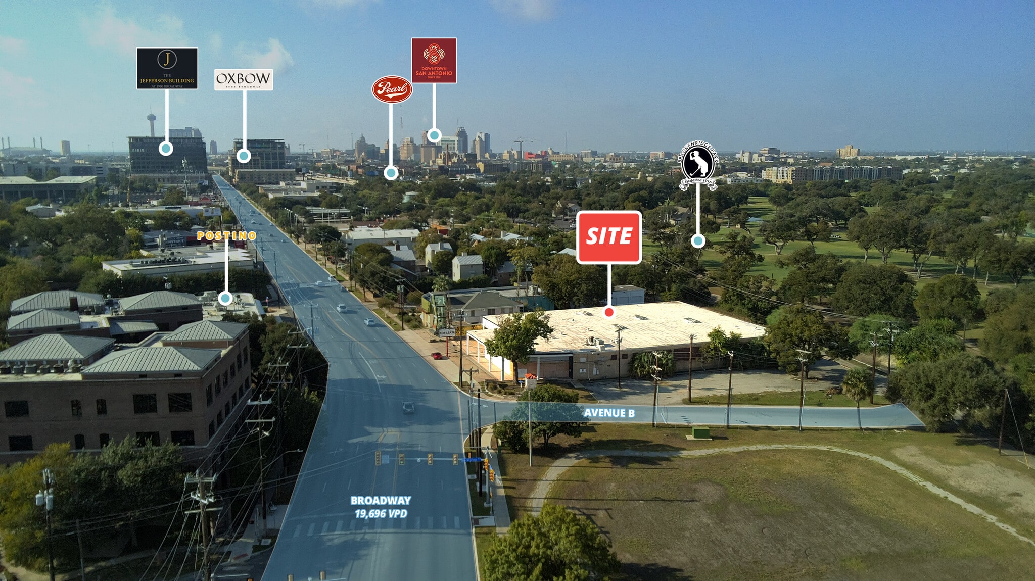 2625 Broadway St, San Antonio, TX for lease Aerial- Image 1 of 16