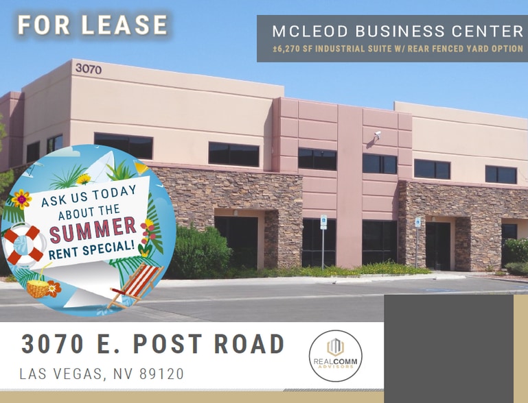 3070 E Post Rd, Las Vegas, NV for lease - Building Photo - Image 1 of 6