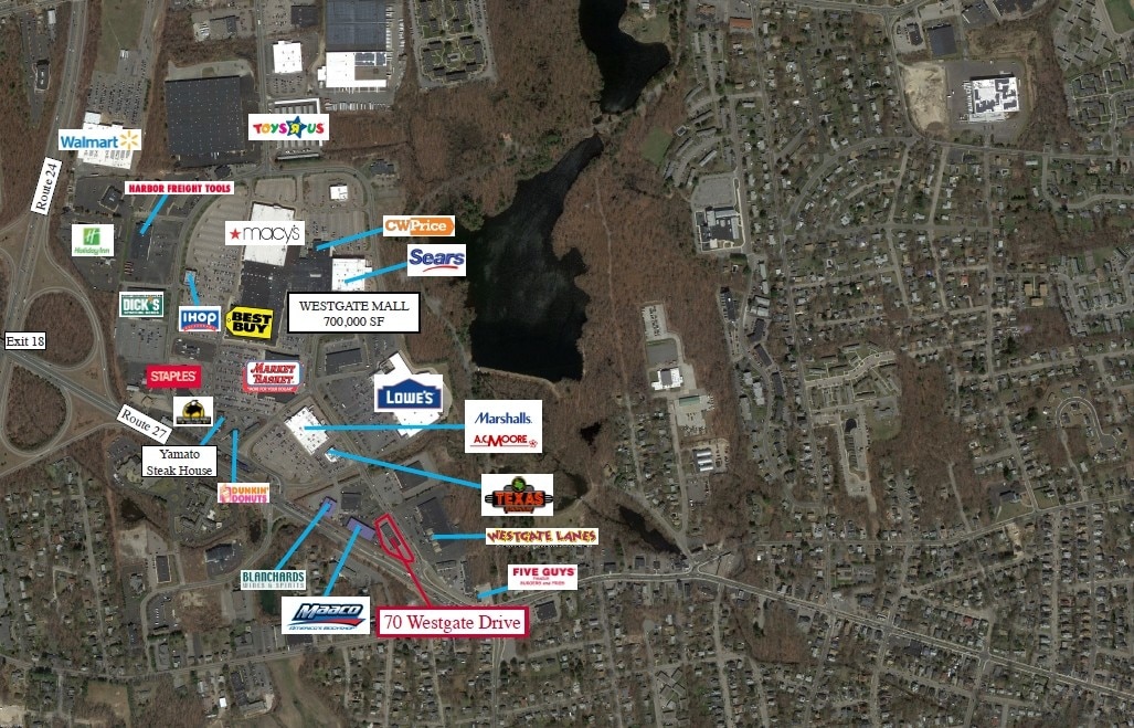 70 Westgate Dr, Brockton, MA 02301 (Near Westgate Mall) Office for