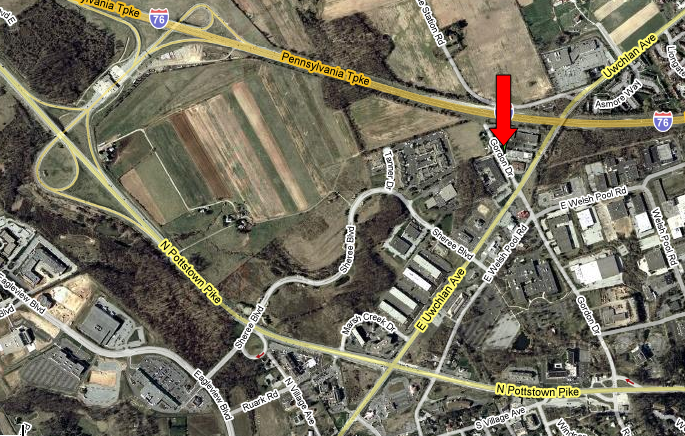 601-606 Gordon Dr, Exton, PA - Aerial  map view