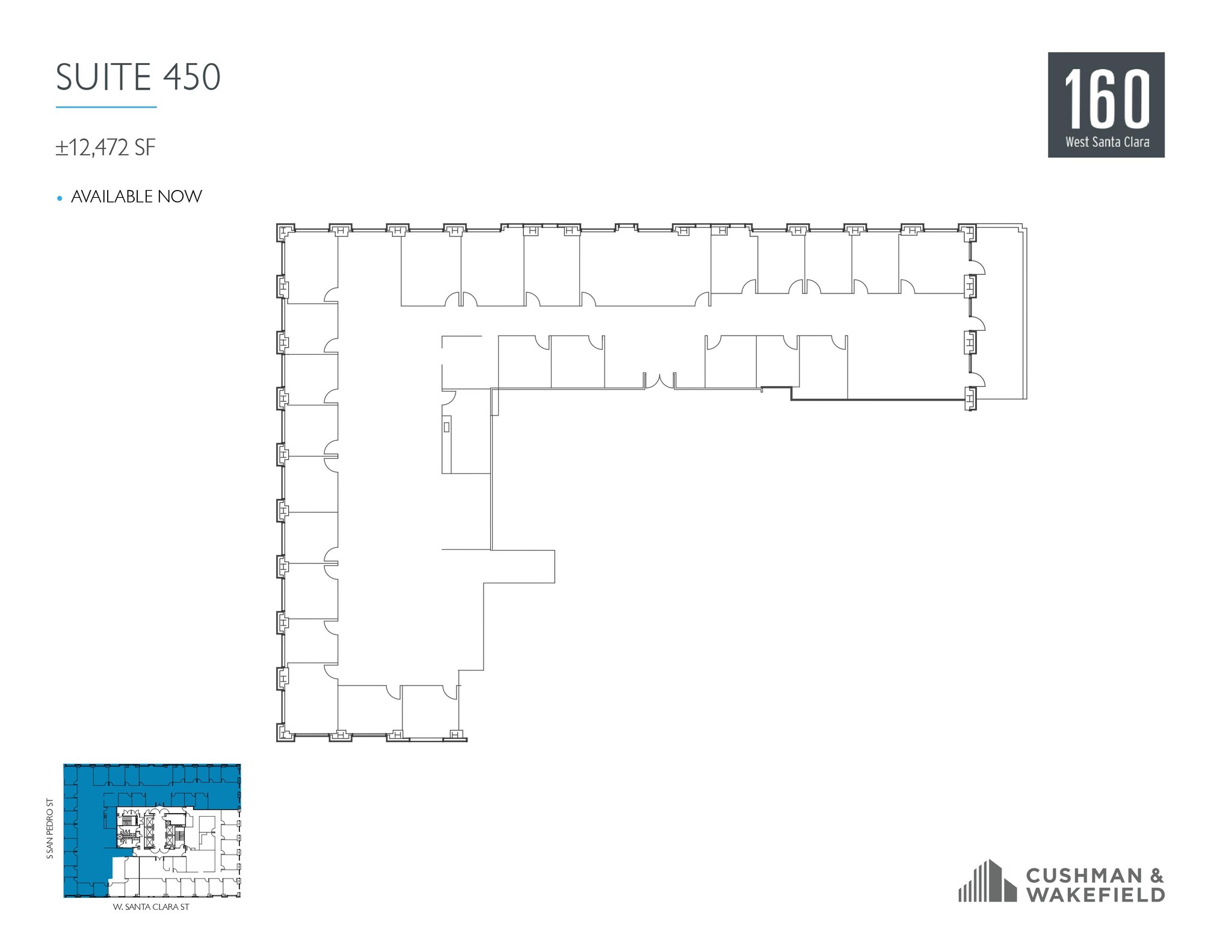 160 W Santa Clara St, San Jose, CA for lease Floor Plan- Image 1 of 1