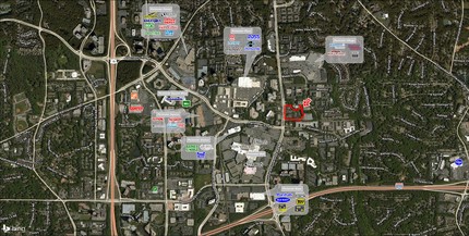 Ashford Dunwoody Rd, Atlanta, GA - AERIAL  map view