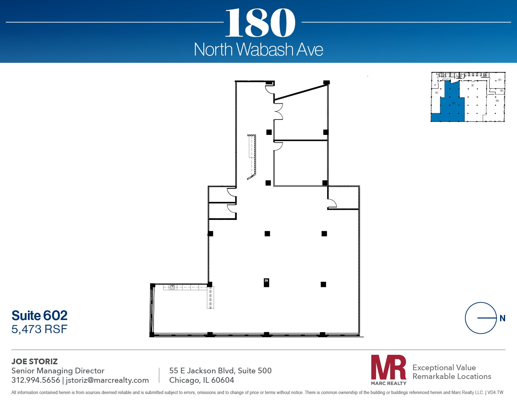 180 N Wabash Ave, Chicago, IL for lease Floor Plan- Image 1 of 9