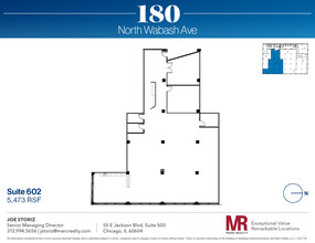 180 N Wabash Ave, Chicago, IL for lease Floor Plan- Image 1 of 9