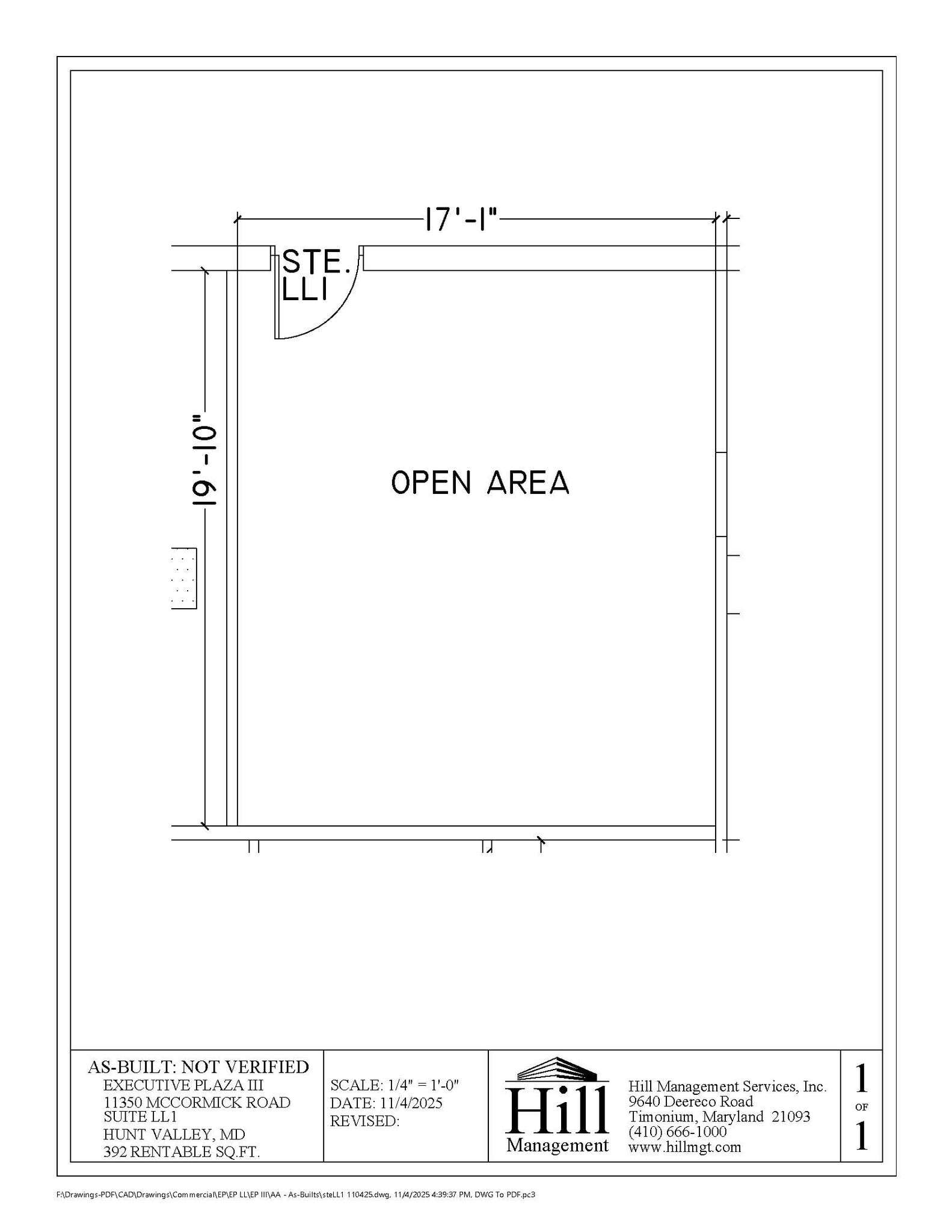 11350 McCormick Rd, Hunt Valley, MD for lease Floor Plan- Image 1 of 1