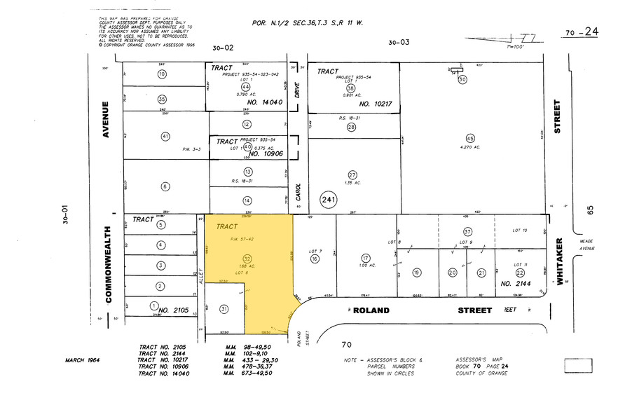 8601-8611 Roland St, Buena Park, CA for lease - Plat Map - Image 2 of 10