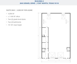 2501-2519 Gravel Dr, Fort Worth, TX for lease Floor Plan- Image 1 of 1