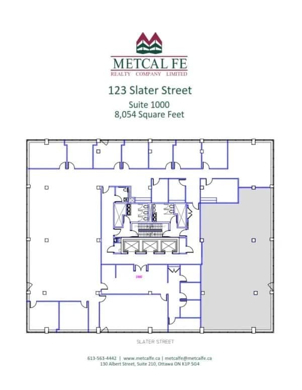 123 Slater St, Ottawa, ON for lease Floor Plan- Image 1 of 1
