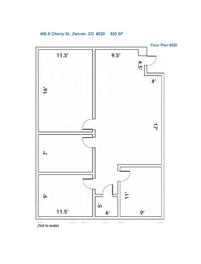 469 S Cherry St, Denver, CO 80246 - Unit 220 -  - Floor Plan - Image 1 of 5