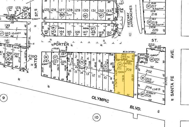 2341-2345 E Olympic Blvd, Los Angeles, CA for lease - Plat Map - Image 3 of 19