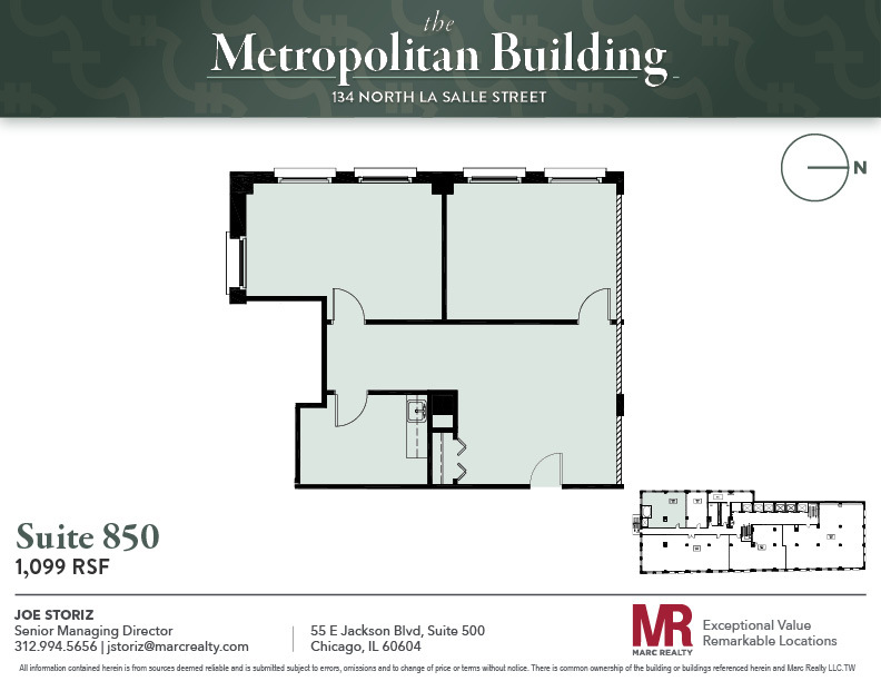 134 N LaSalle St, Chicago, IL for lease Floor Plan- Image 1 of 6