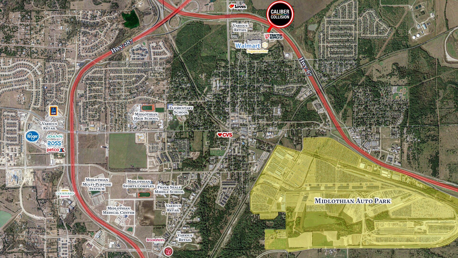 HWY 67, Midlothian, TX 76065 CALIBER COLLISION 15 YR ABSOLUTE NET