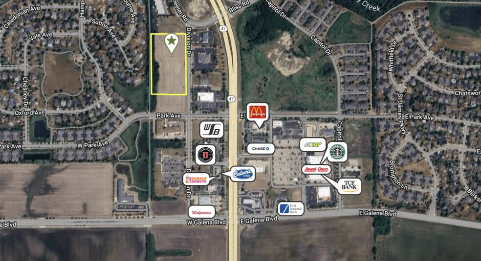 6.5± AC, Sugar Grove, IL for sale - Aerial - Image 2 of 2