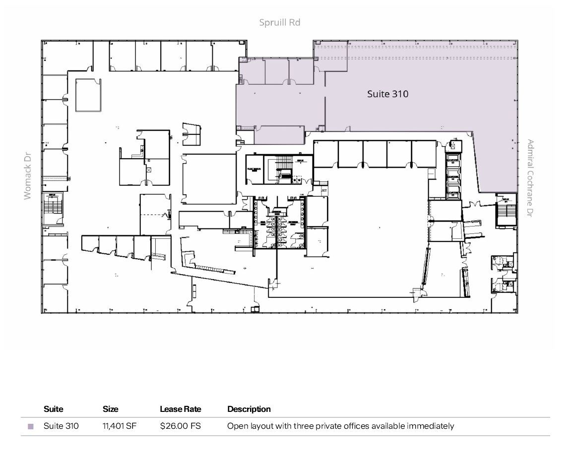 185 Admiral Cochrane Dr, Annapolis, MD for lease Floor Plan- Image 1 of 1