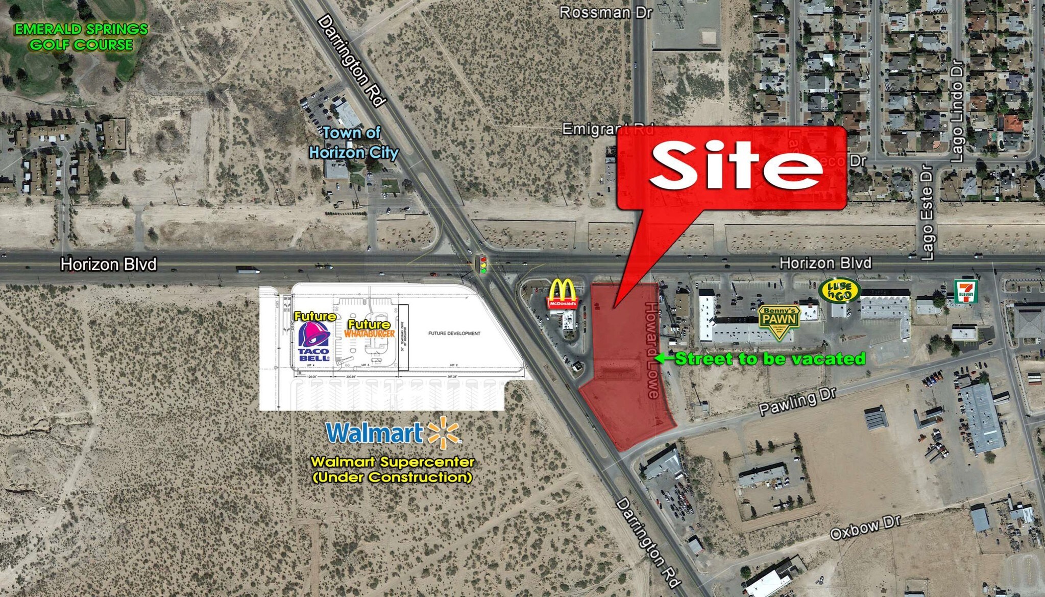 SEQ Horizon Blvd. & Darrington Rd, Horizon City, TX for sale Primary Photo- Image 1 of 1