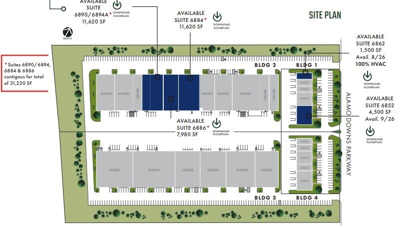 6850-6862 Alamo Downs Pky, San Antonio, TX for lease Floor Plan- Image 1 of 1