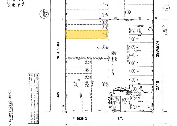 16012 Western Ave, Gardena, CA for lease - Plat Map - Image 3 of 7