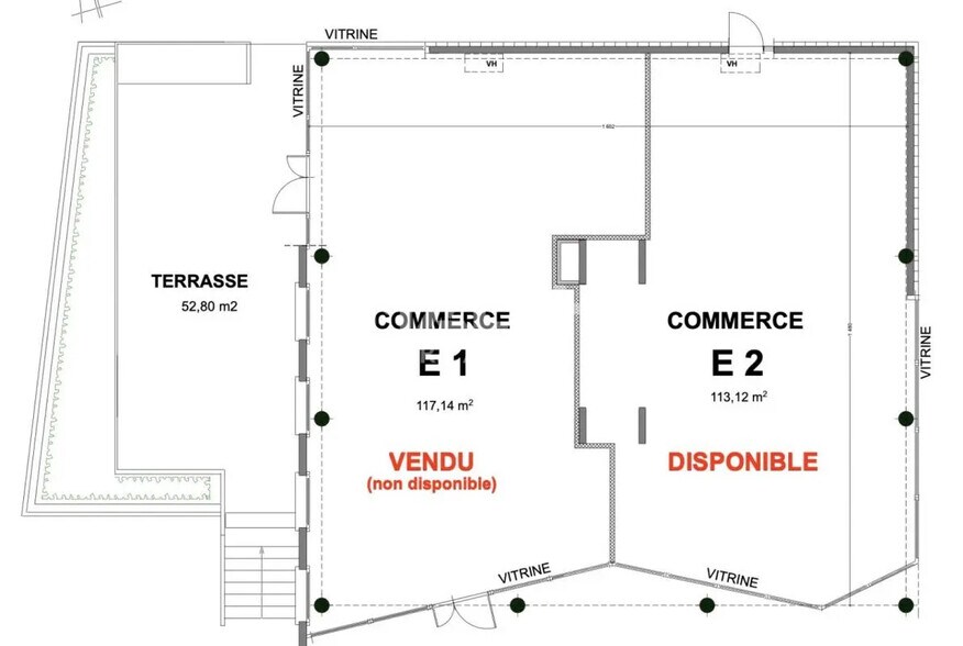Retail in Genas for sale - Floor Plan - Image 1 of 3
