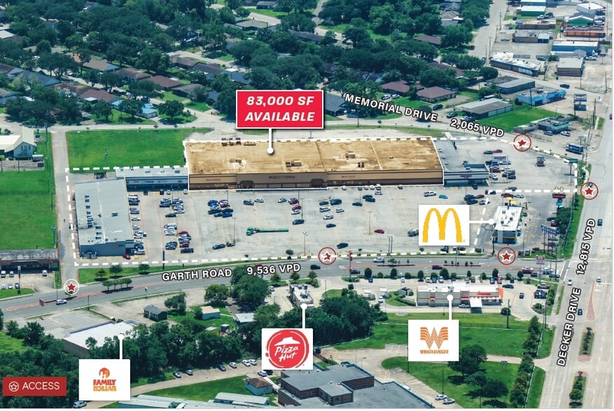 1250 Garth Rd, Baytown, TX for lease - Aerial - Image 2 of 6