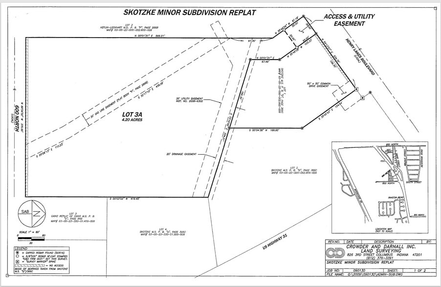 2401 Henry Lakes Blvd, Columbus, IN for sale - Plat Map - Image 3 of 4
