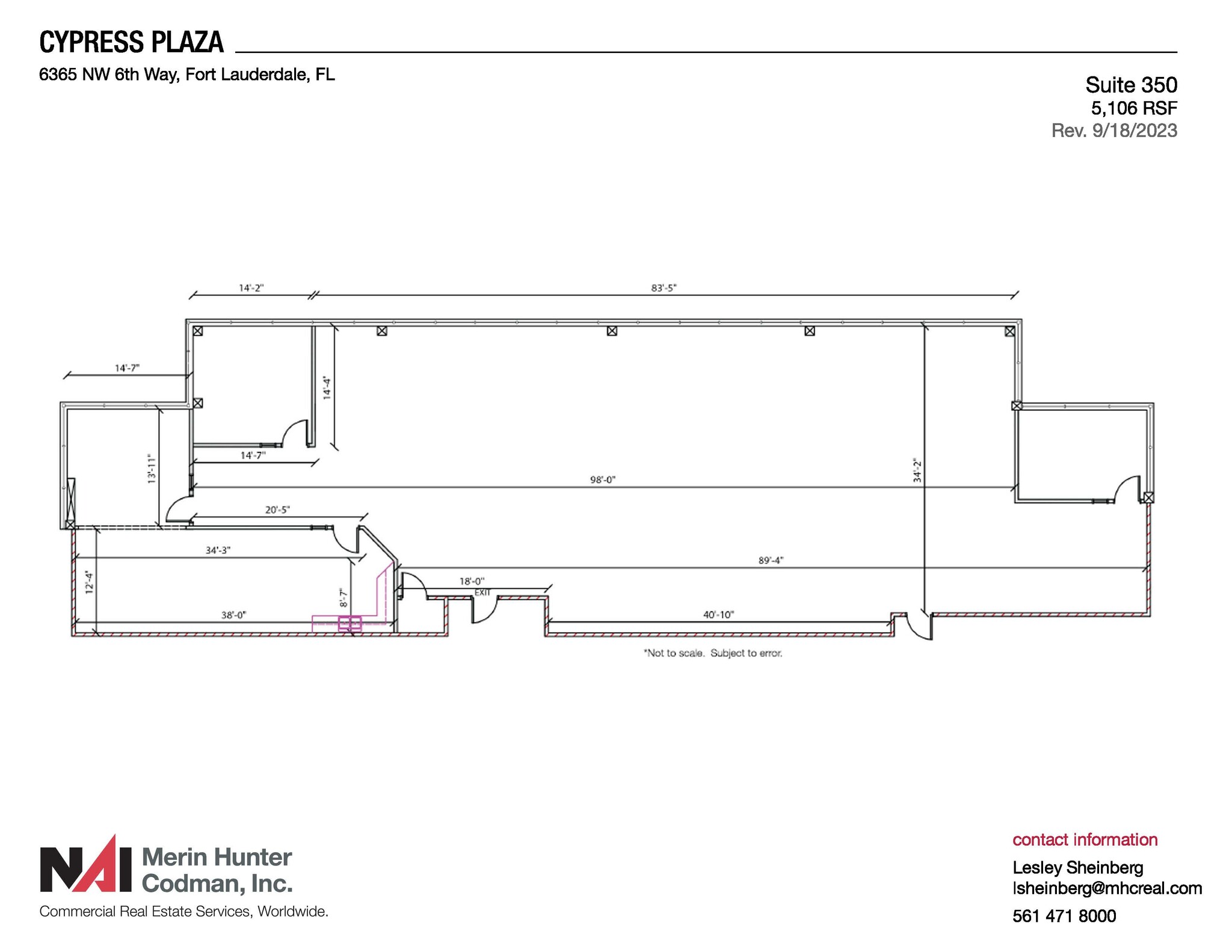 6365 NW 6th Way, Fort Lauderdale, FL for lease Floor Plan- Image 1 of 1